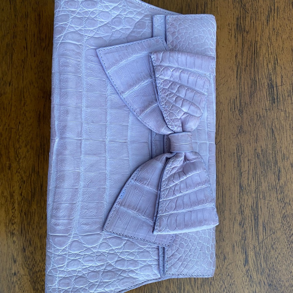 Nancy Gonzalez Crocodile Lavender Clutch